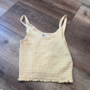 Hollister Yellow Ribbed Tank